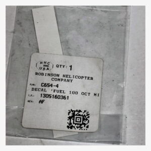 C654-4 — DECAL FUEL 100