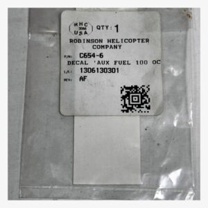 C654-6 — DECAL  AUX  FUEL